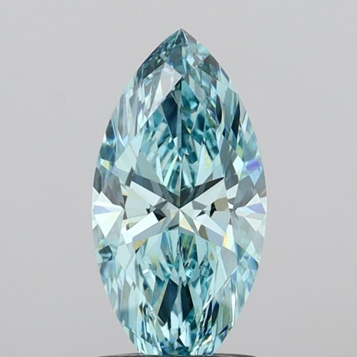 1.24 CT Fancy Vivid Greenish Blue MARQUISE