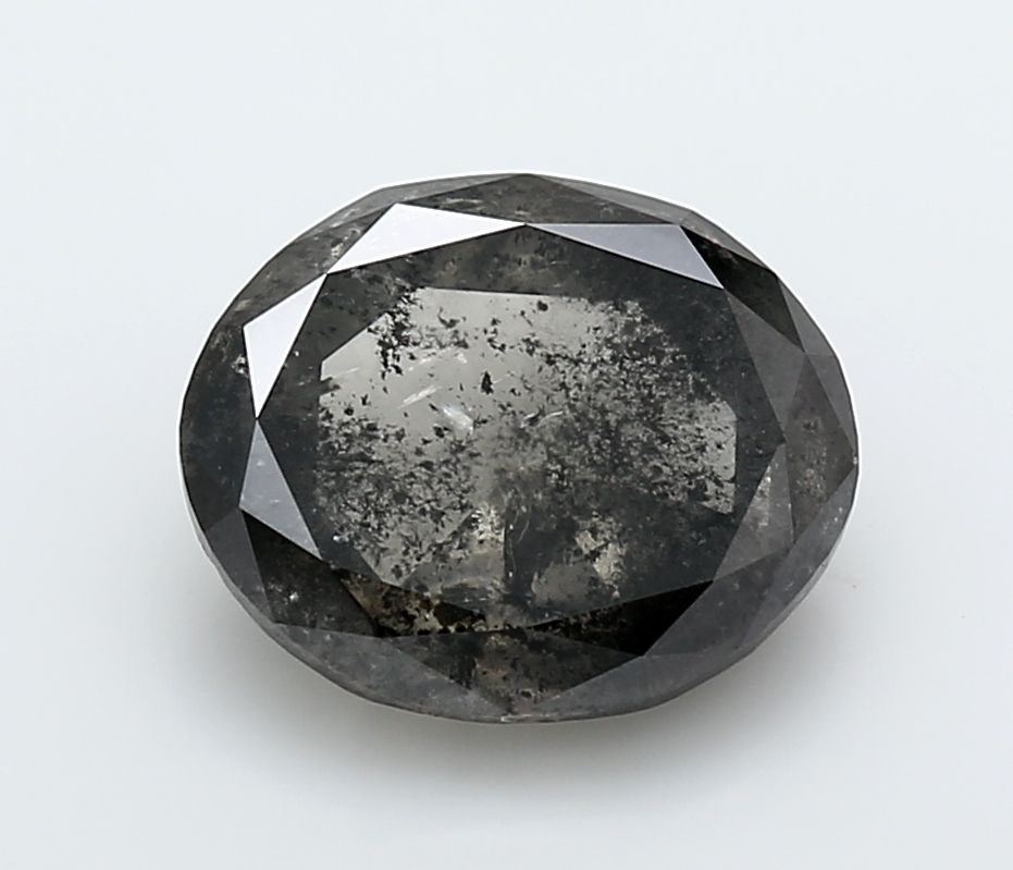 Diament 4.66 ct Fancy Dark Gray/I2