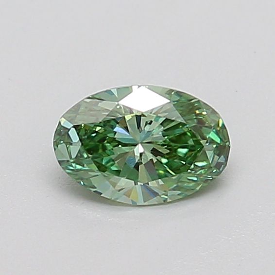 0.39 CT Fancy Vivid Green OVAL