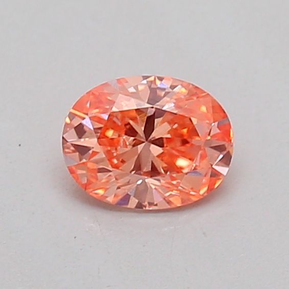 0.2 CT Fancy Vivid Orangey Pink OVAL