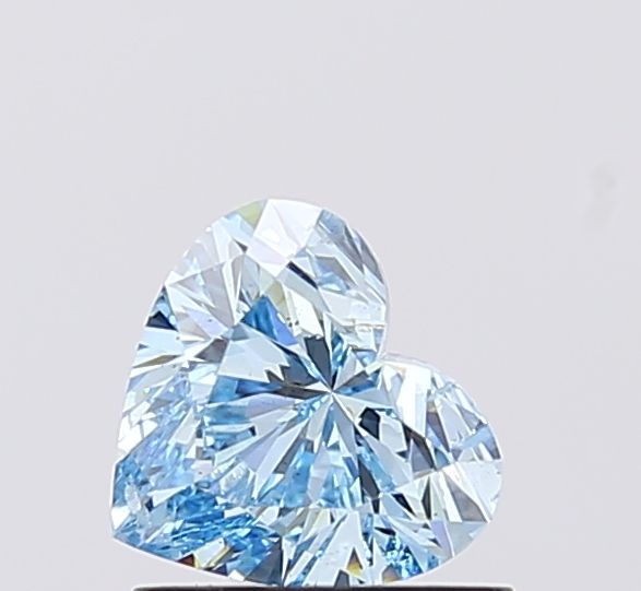 0.9 CT Fancy Vivid Blue HEART
