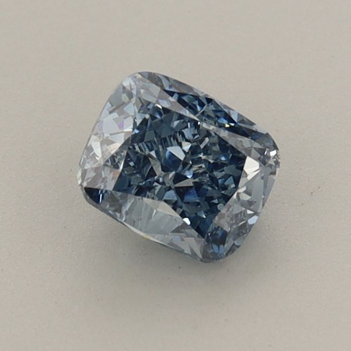 0.72 CT Fancy Vivid Blue CUSHION BRILLIANT