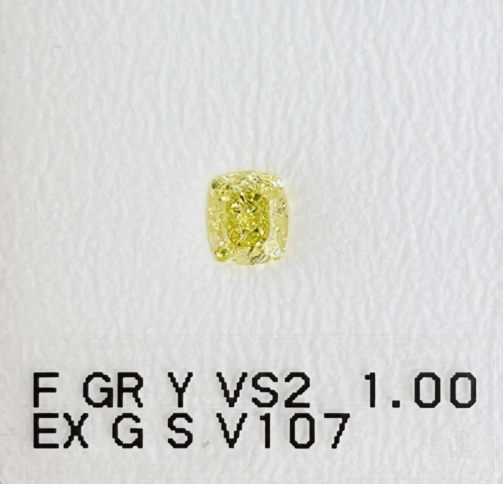 Diament 1.0 ct Fancy Greenish Yellow/VS2