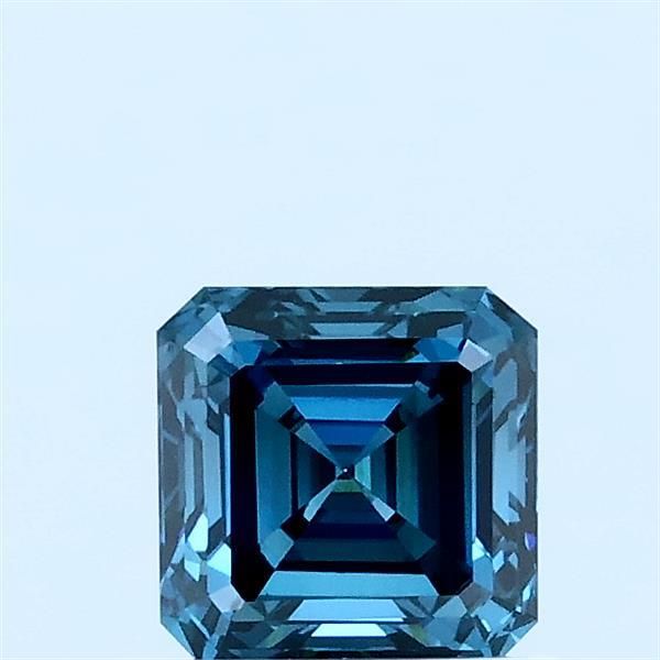 0.69 CT Fancy Vivid Blue ASSCHER