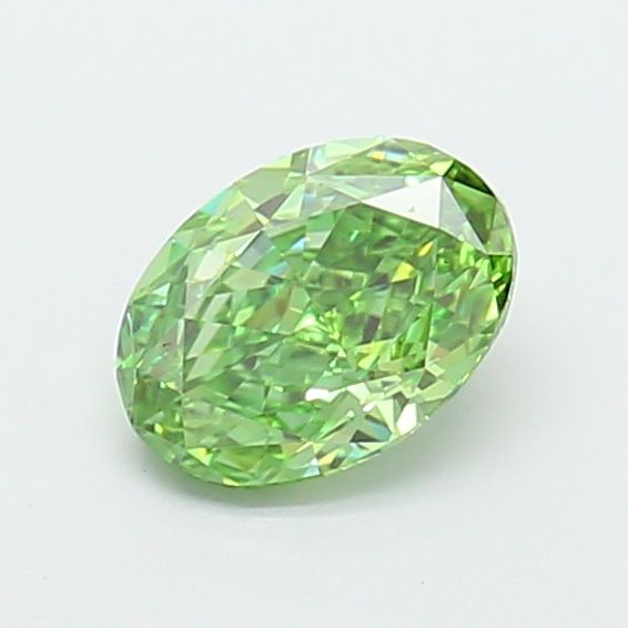 1.08 CT Fancy Vivid Green OVAL