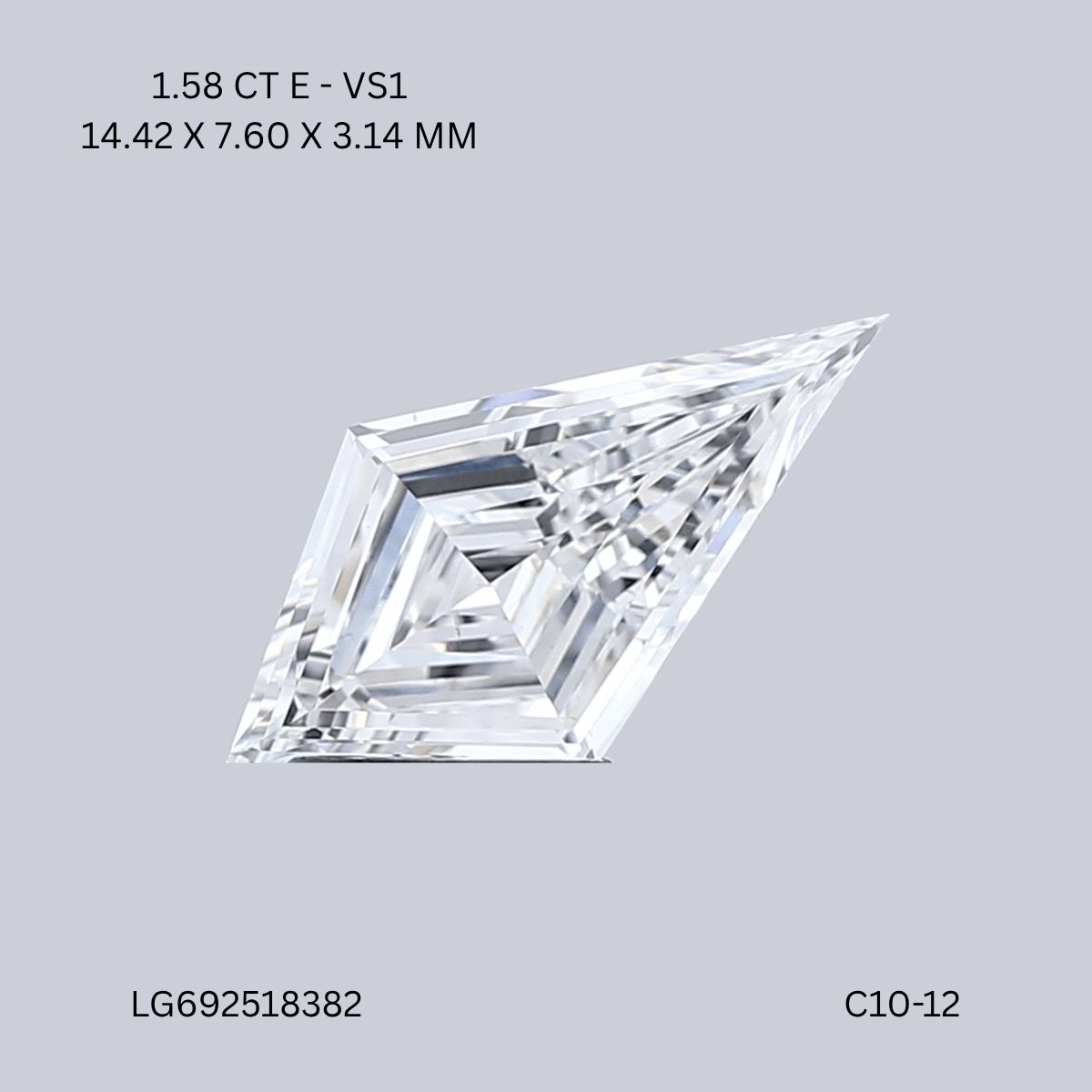 1.58 ct lab-grown Kite Diamond