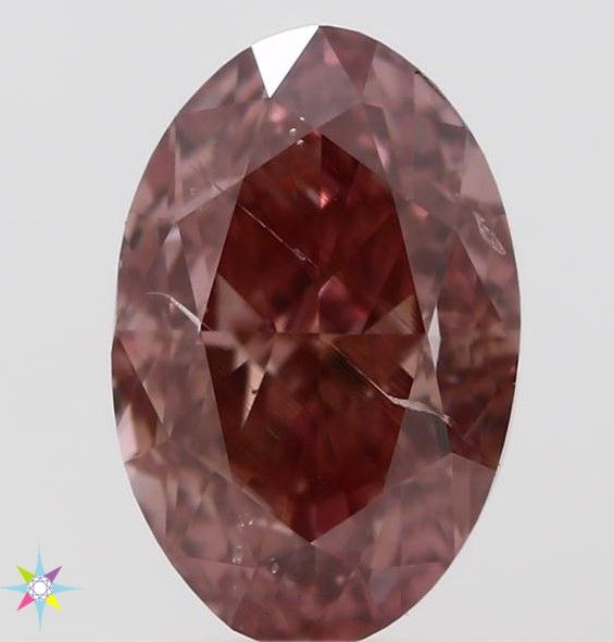 Diament 0.52 ct Fancy Deep Orangey Pink/I1