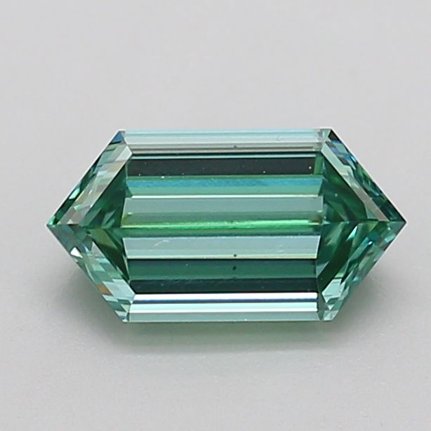 0.94 CT Fancy Vivid Green HEXAGONAL
