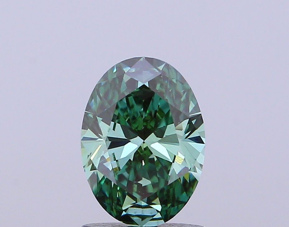 1.5 CT Fancy Vivid Green OVAL