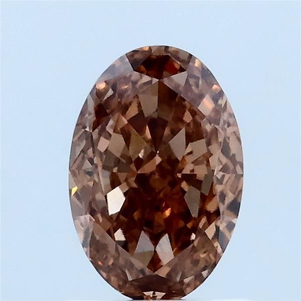 1.07 CT Fancy Orangey Brown OVAL