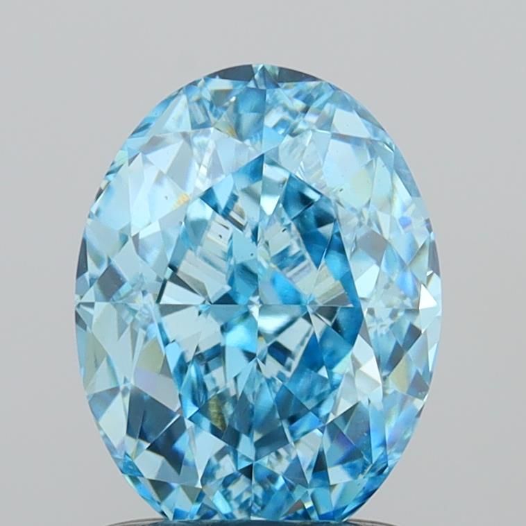 1.51 CT Fancy Vivid Blue OVAL