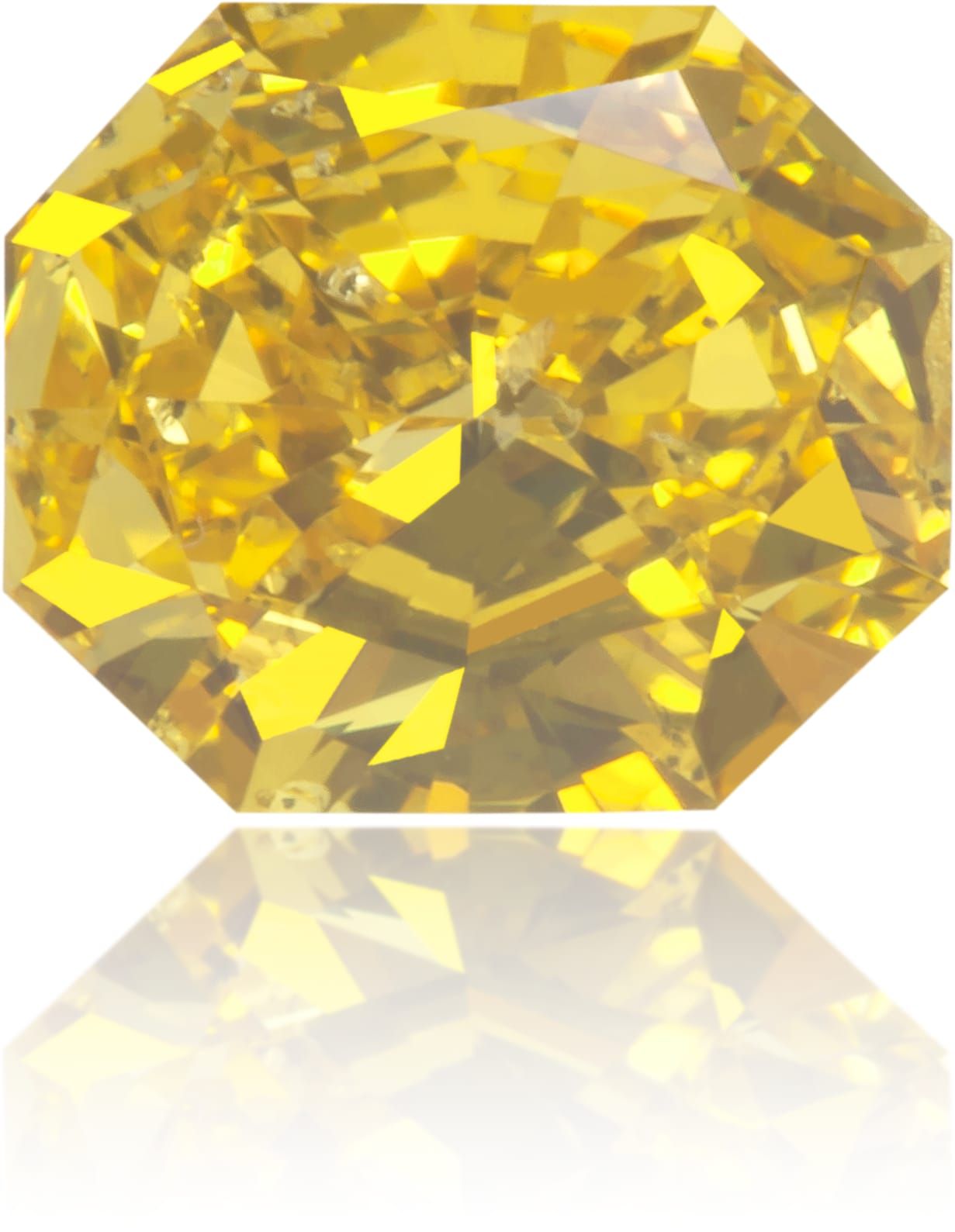 Diament 0.54 ct Fancy Vivid Orangey Yellow/I1
