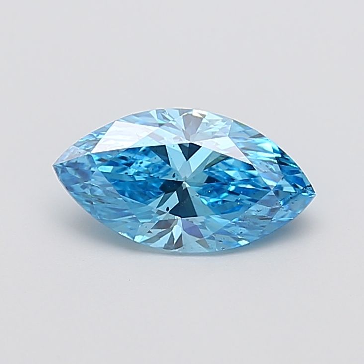 1.51 CT Fancy Vivid Blue MARQUISE