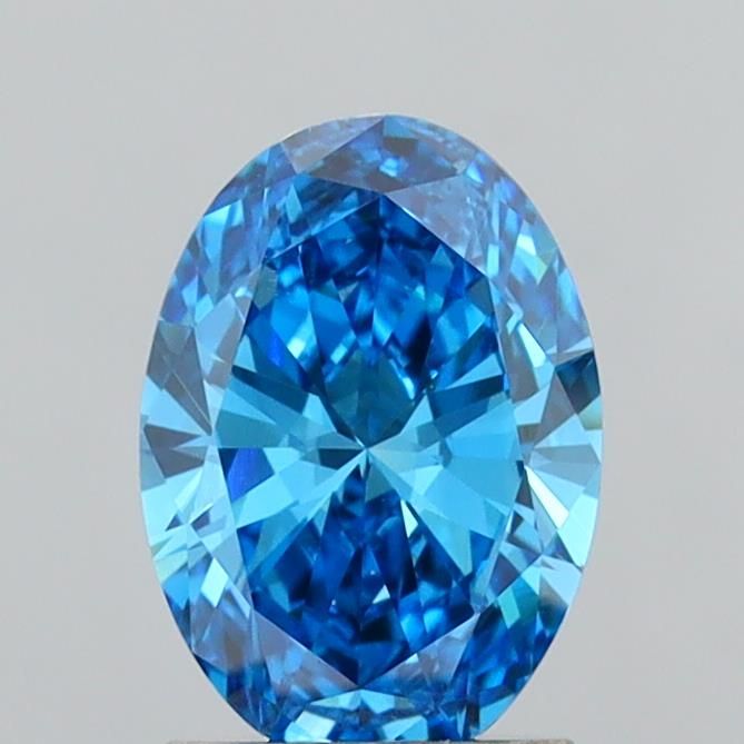 1.57 CT Fancy Vivid Blue OVAL