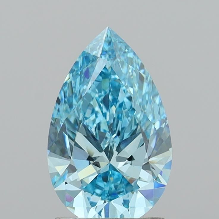 1.72 CT Fancy Vivid Blue PEAR