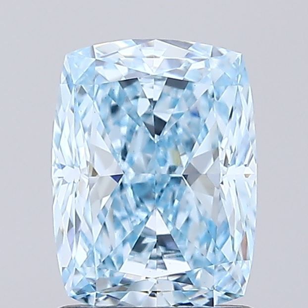 1.48 CT Fancy Vivid Blue CUSHION MODIFIED