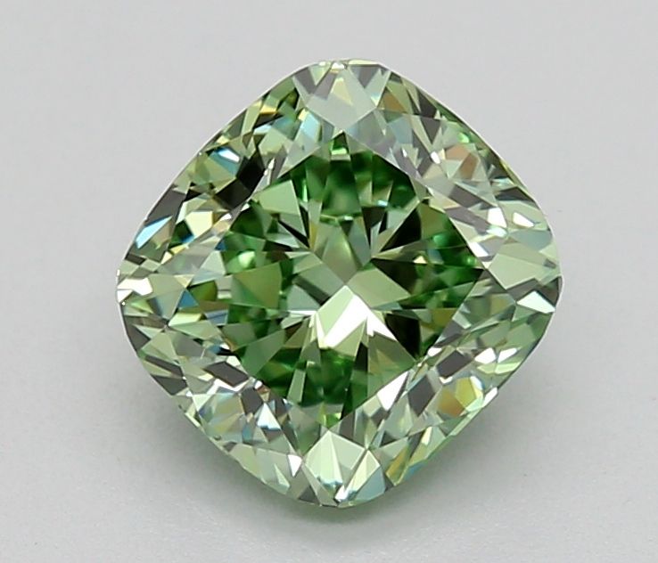 1.1 CT Fancy Vivid Green CUSHION MODIFIED