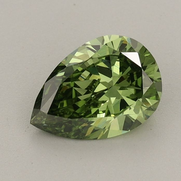 0.77 CT Fancy Vivid Green PEAR