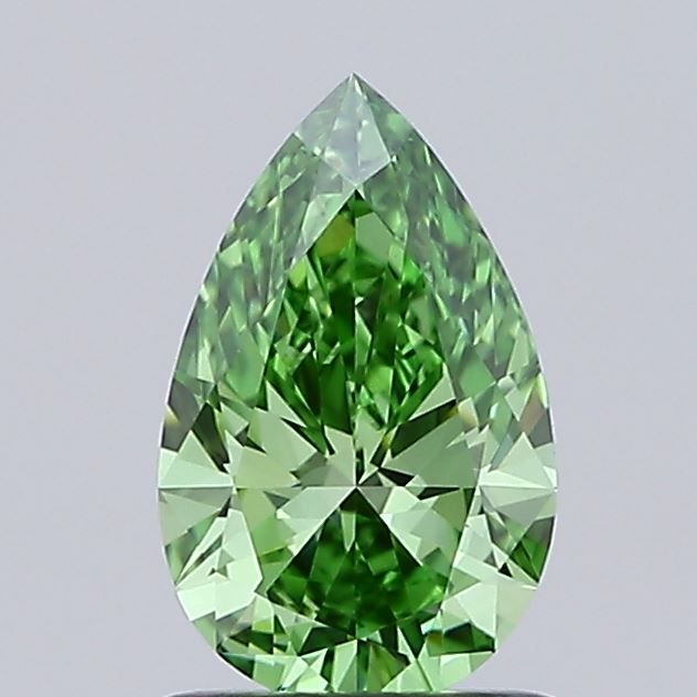 1.0 CT Fancy Vivid Green PEAR