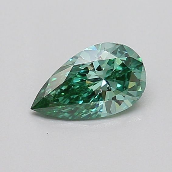 0.34 CT Fancy Vivid Green PEAR