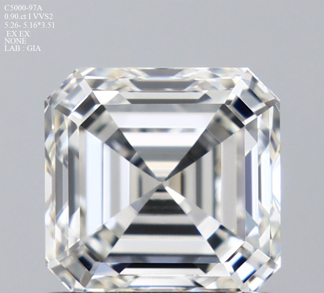 0.90 ct Square Emerald diamond