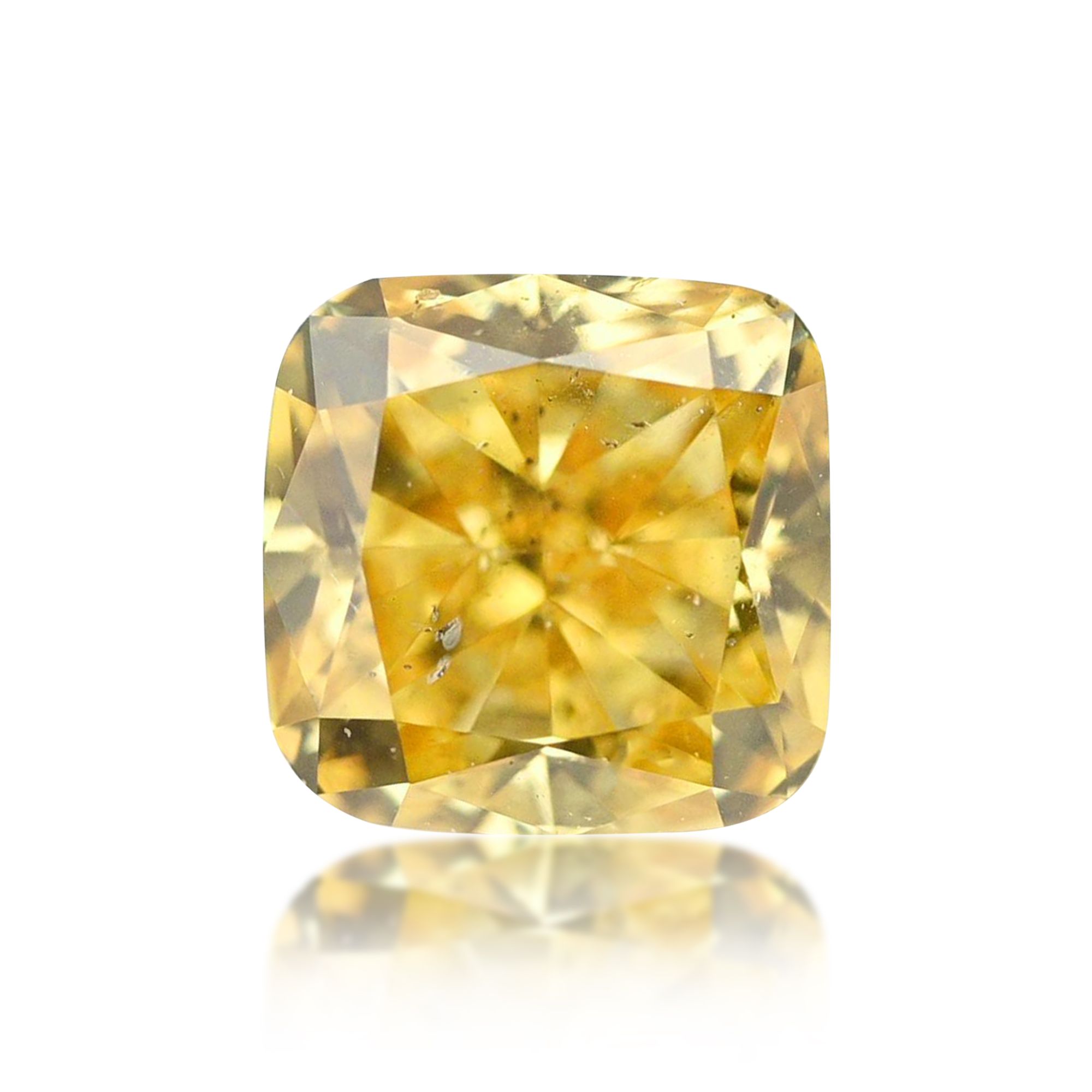 Diament 0.42 ct Fancy Vivid Orangey Yellow/SI2