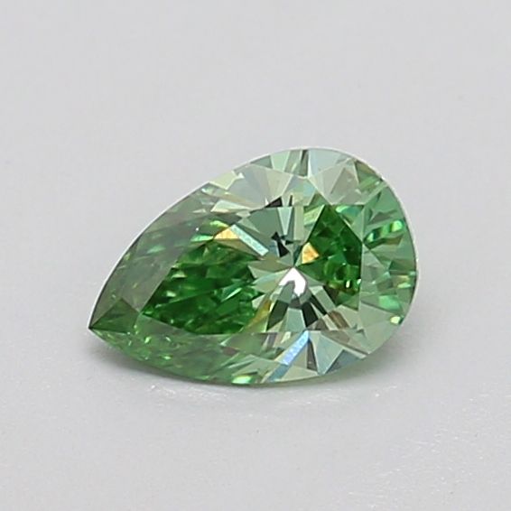 0.37 CT Fancy Vivid Green PEAR