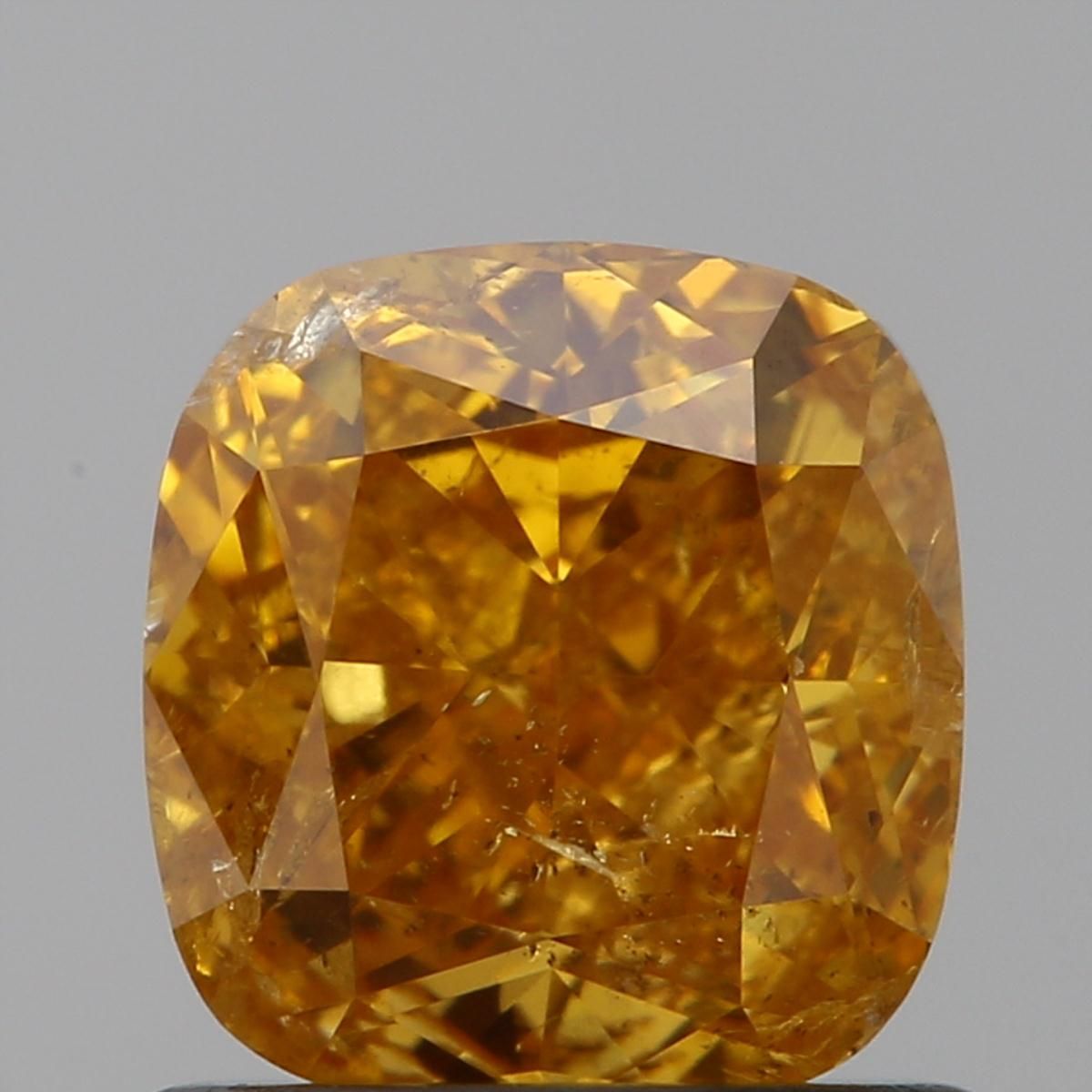Diament 1.01 ct Fancy Deep Brownish Orangey Yellow/I2