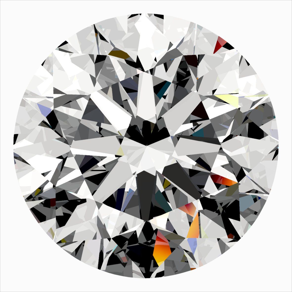 Diamant Rond 0.50 ct - Couleur G - Pureté VVS1