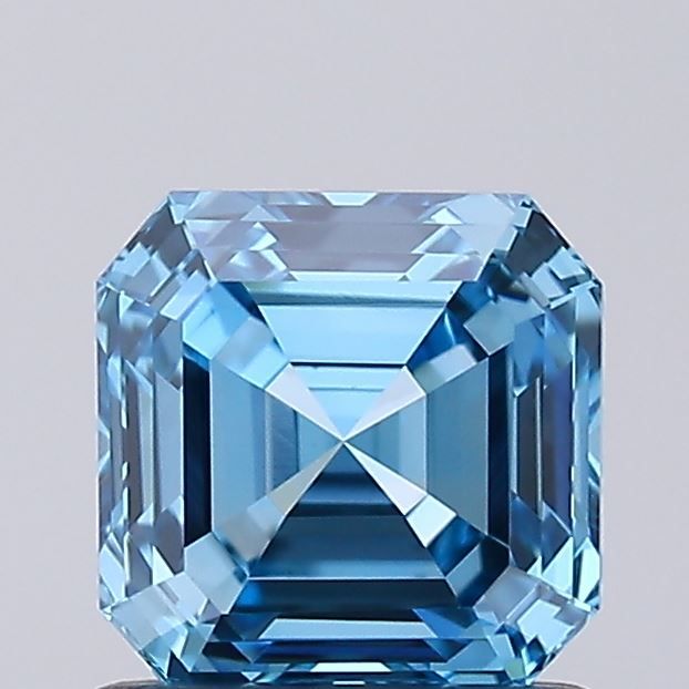 1.05 CT Fancy Vivid Blue ASSCHER
