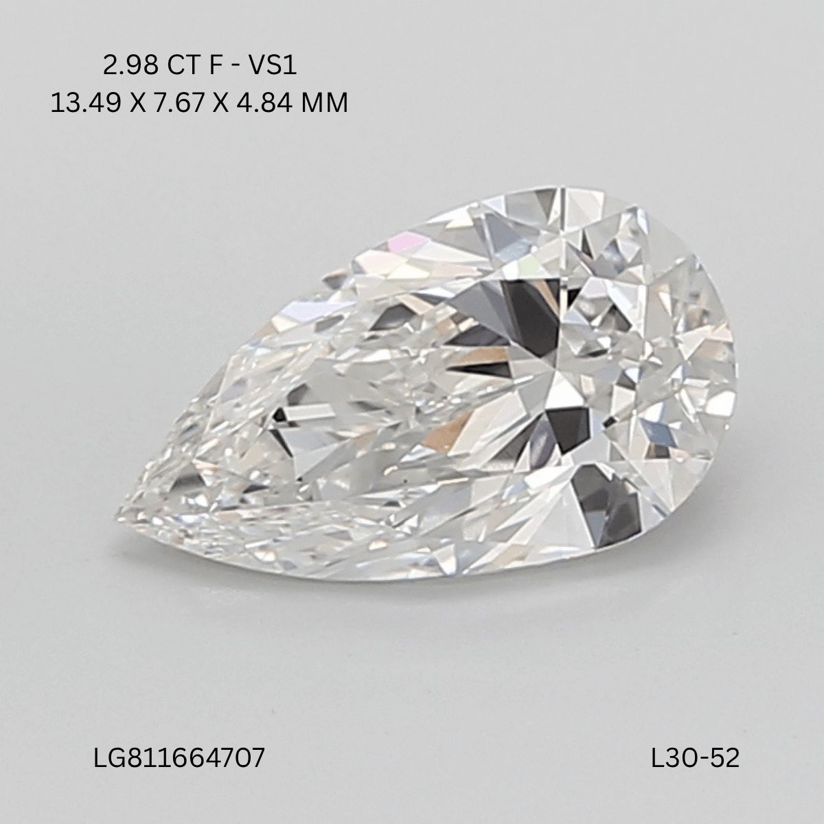2.98 ct. pear Lab Grown Diamond front image