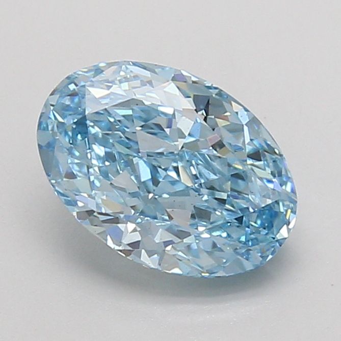 2.01 CT Fancy Vivid Blue OVAL