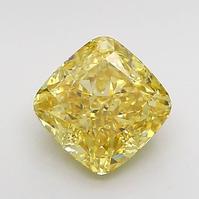 1.51 CT Fancy Intense Yellow CUSHION MODIFIED