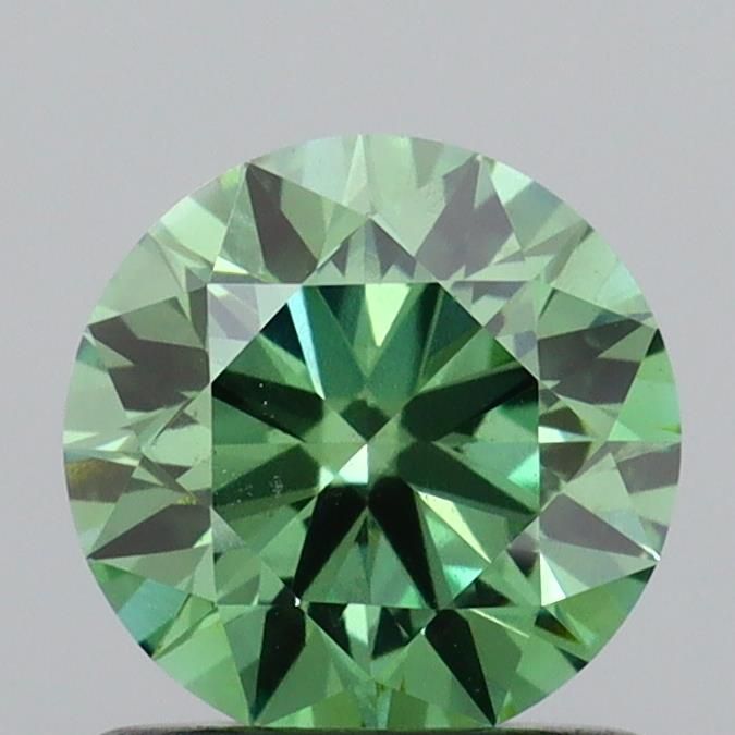 0.91 CT Fancy Vivid Green ROUND