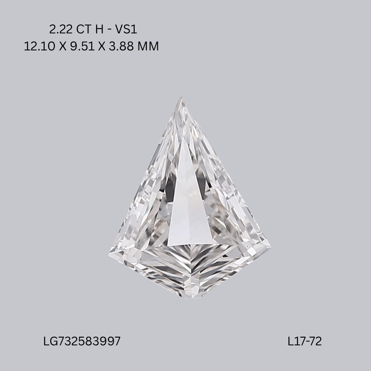2.22 ct lab-grown Kite Diamond