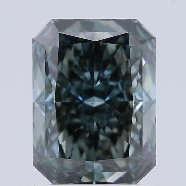 1.01 CT Fancy Vivid Blueish Green RADIANT