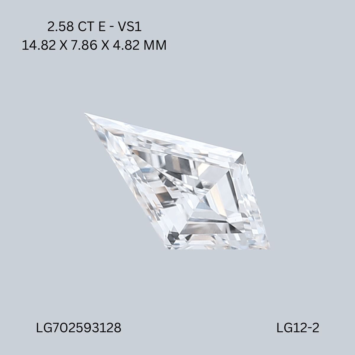 2.58 ct lab-grown Kite Diamond