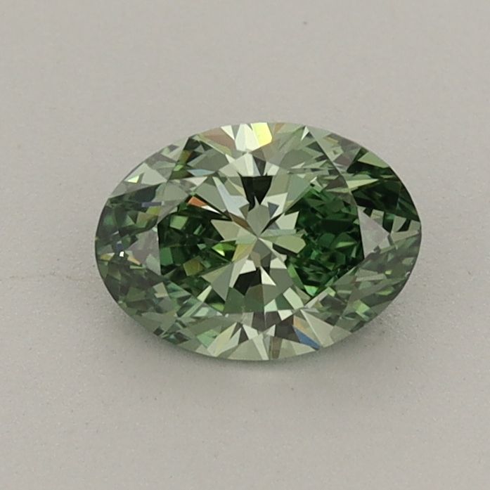 0.58 CT Fancy Vivid Green OVAL