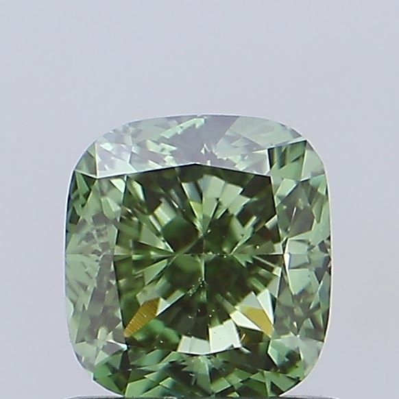 0.92 CT Fancy Vivid Green CUSHION MODIFIED