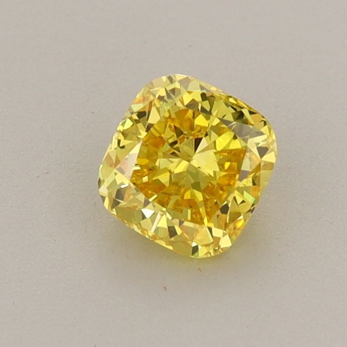 0.5 CT Fancy Vivid Yellow CUSHION MODIFIED