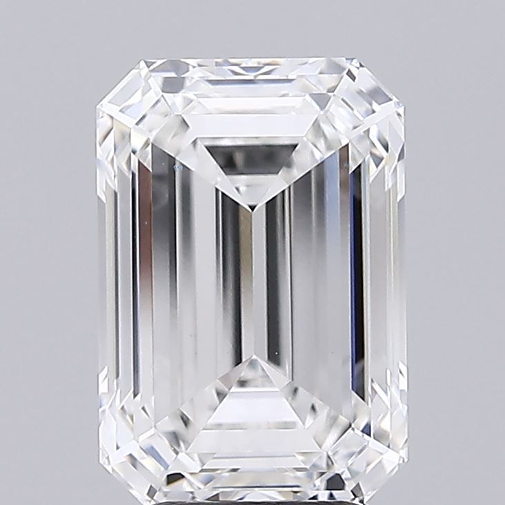 Diamant Émeraude 4.20 ct - Couleur F - Pureté VVS2