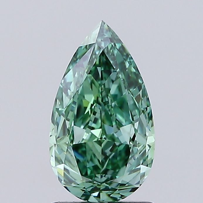 1.41 CT Fancy Vivid Green PEAR