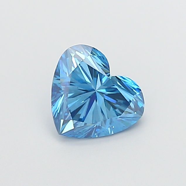 1.53 CT Fancy Vivid Blue HEART