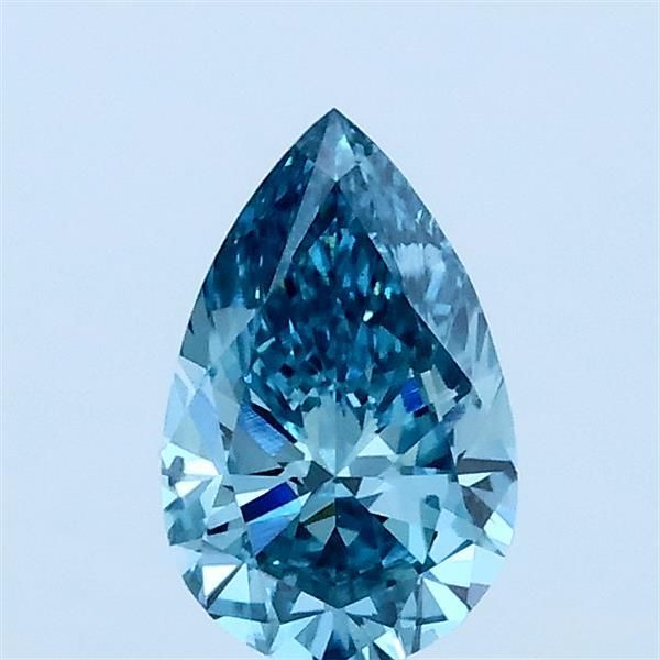 0.58 CT Fancy Vivid Green Blue PEAR