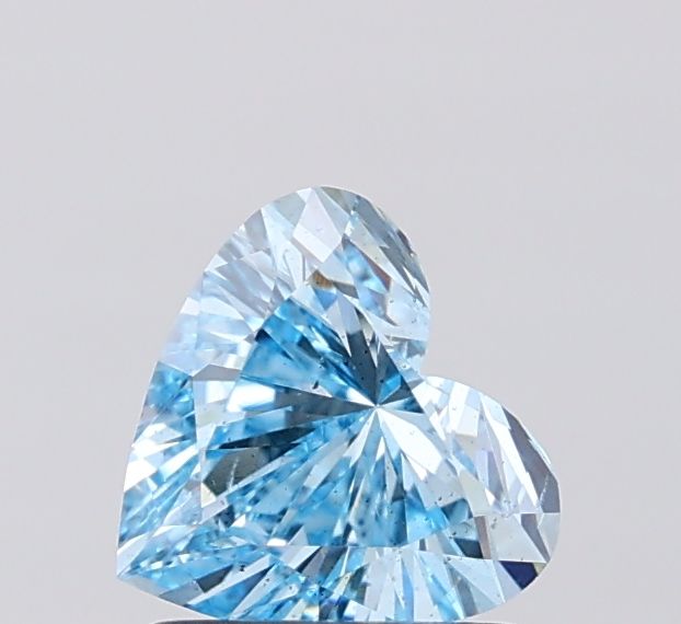 0.9 CT Fancy Vivid Blue HEART