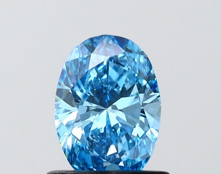 0.76 CT Fancy Vivid Blue OVAL