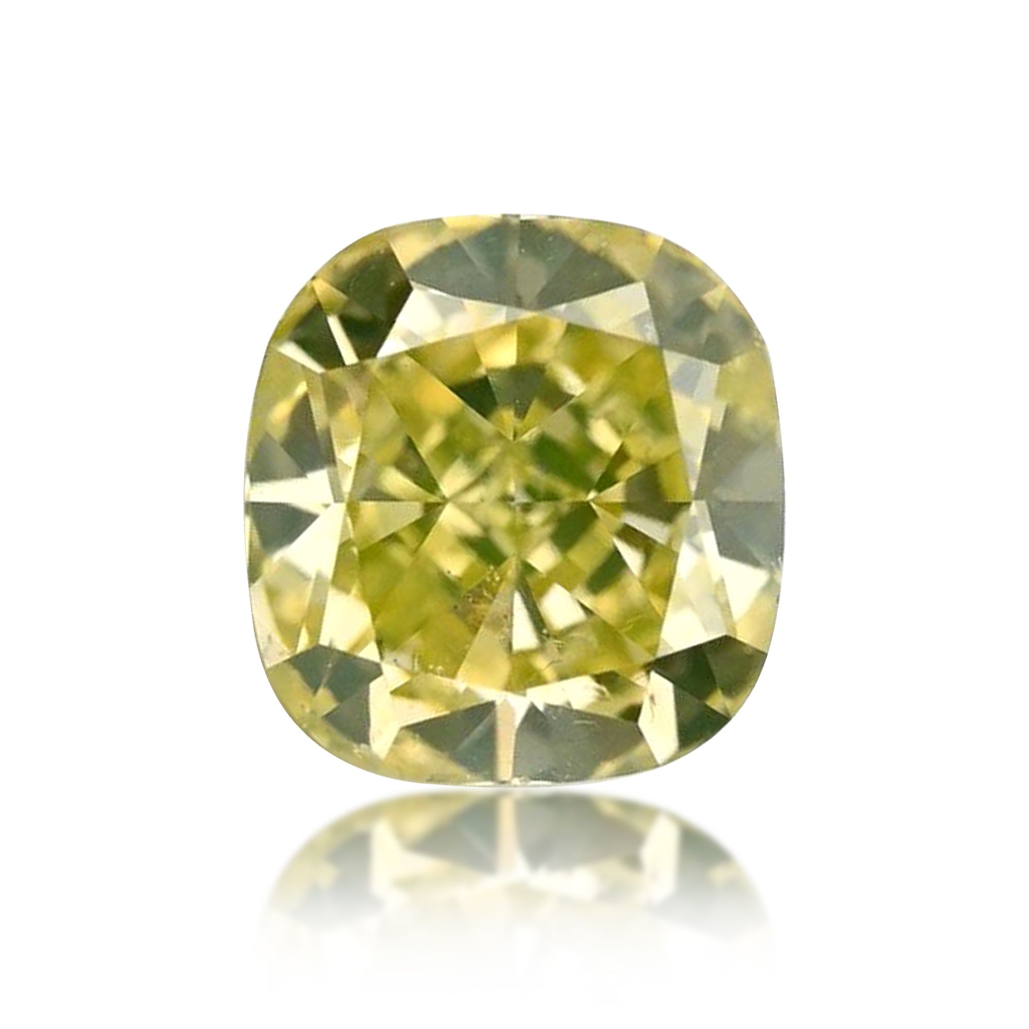 Diament 0.54 ct Fancy Intense Greenish Yellow/SI1