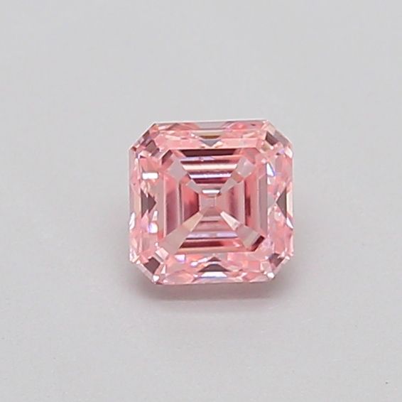 0.35 CT Fancy Intense Pink ASSCHER