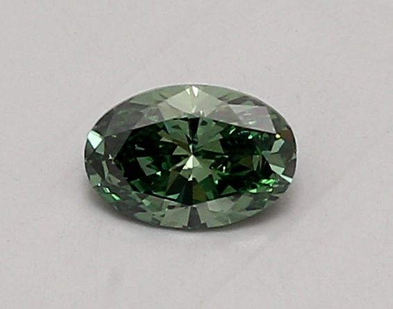 0.49 CT Fancy Vivid Green OVAL