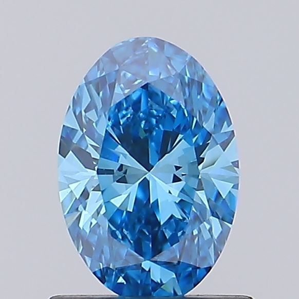 0.84 CT Fancy Vivid Blue OVAL